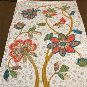 Pair of vintage floral curtains 52 by 84 inches